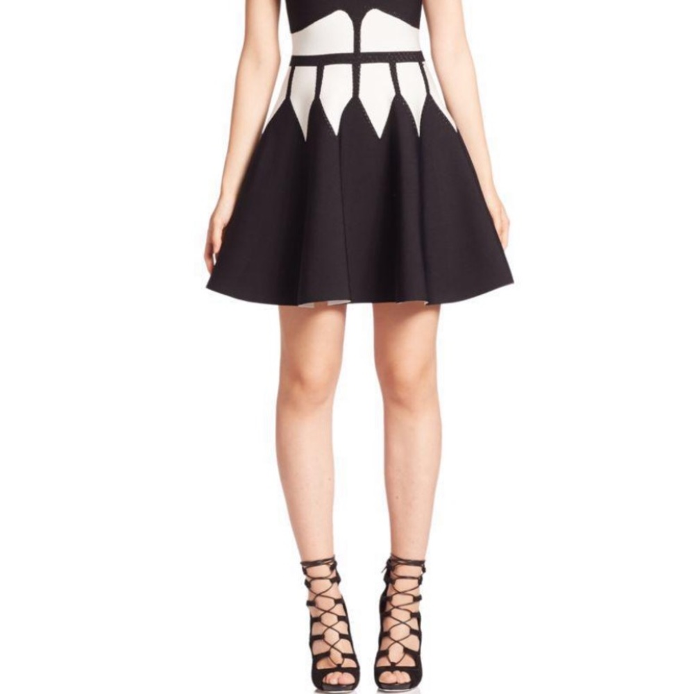 ALEXANDER MACQUEEN ntarsia Knit Fit & Flare Dress - Picture 3 of 11